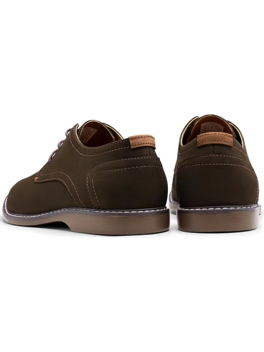 Men's Dark Brown Faux Leather Casual Dress Shoes Retro Business Classic